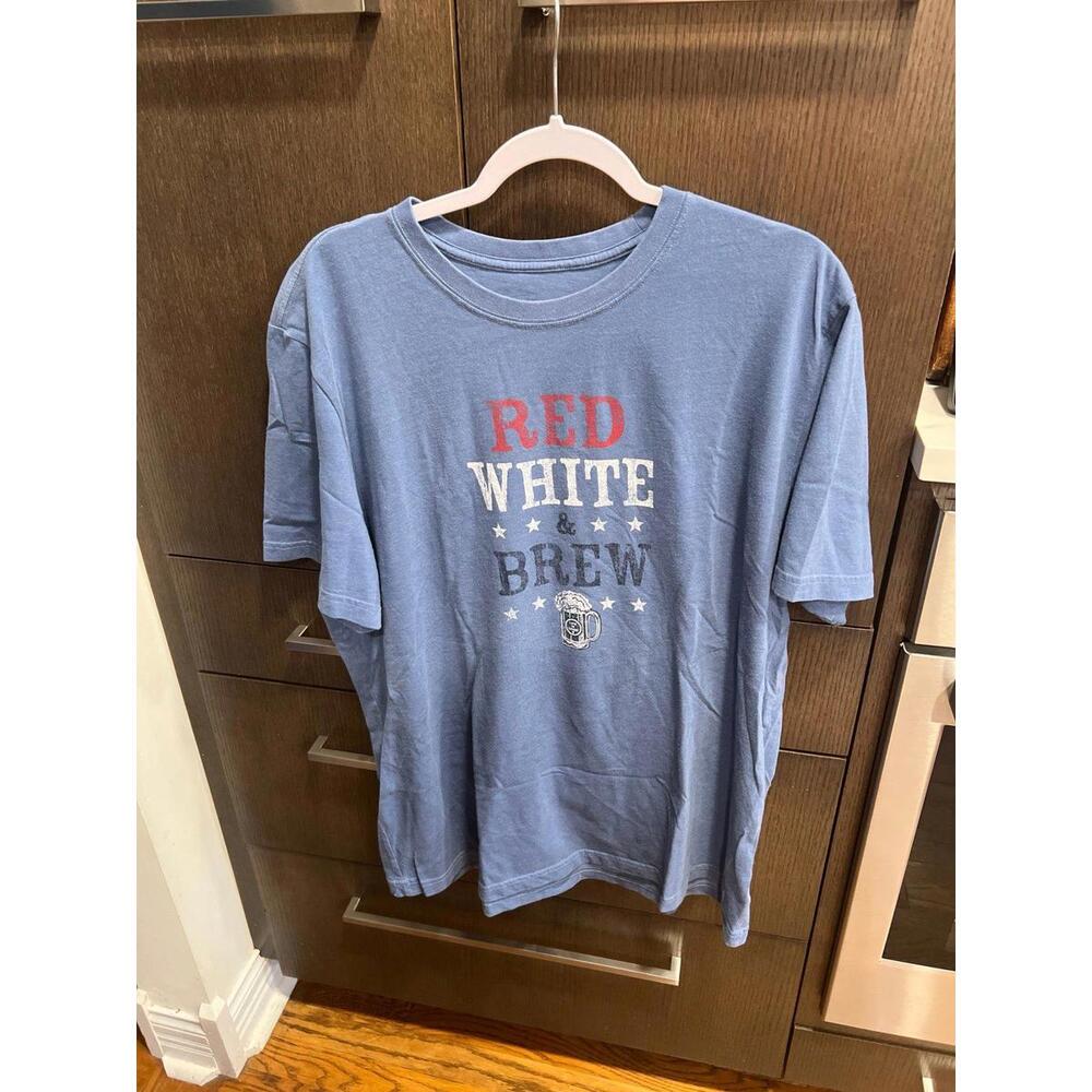 Life is good red white brew men’s shirt XL